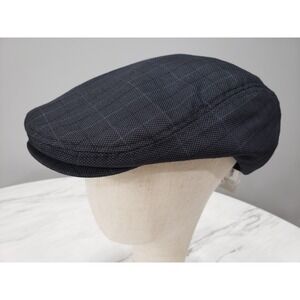 NEW Black KENNETH COLE REACTION Hat Mens Driving Cap Newsboy Flat Cap Prep